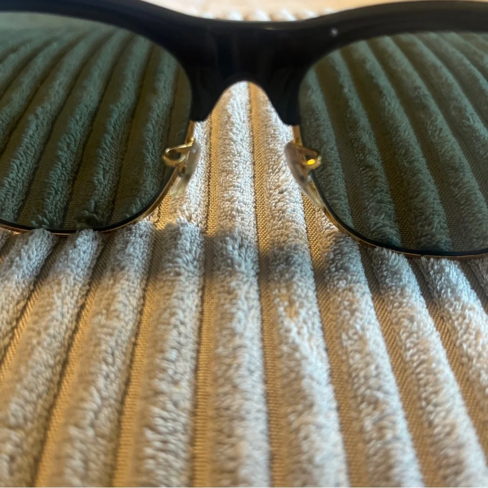 54MM VINTAGE B&L RAY BAN GOLD/BLACK EBONY G15 UV WAYFARER MAX SUNGLASSES - Picture 5 of 7
